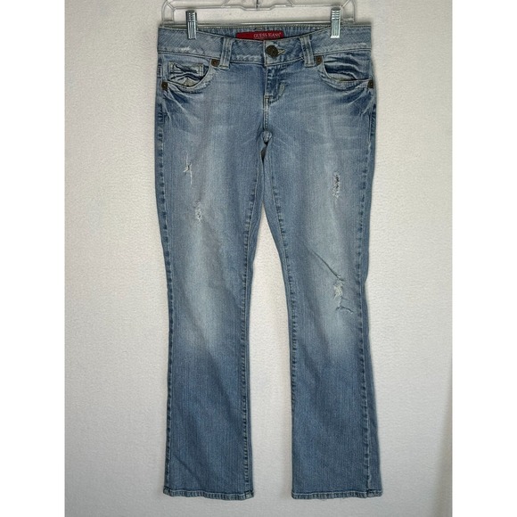 Guess Denim - Guess Jeans Blue Red Tag Stretch Straight Leg Womens Size 27 MW2607